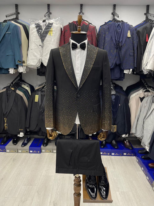 Black & Gold gradient tuxedo